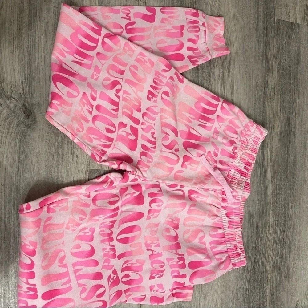Justice Girls Pink Graphic Fleece Hoodie and Pants Sizes XL